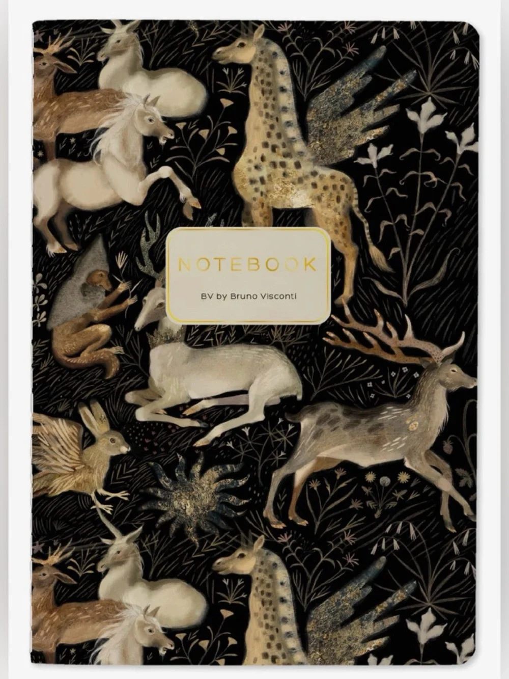 BV by Bruno Visconti A5 Journal Fauna Fantasy Gold Foil NEW